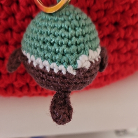 Tiny Crochet Duck Keychain - Picture 4 of 6